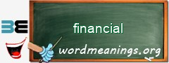 WordMeaning blackboard for financial